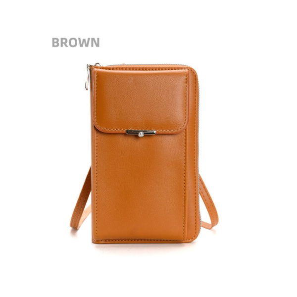 Telefon Crossbody Bag RFID Anti Theft Veske BRUN Brown