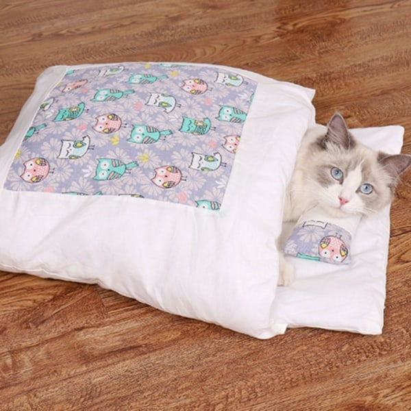 Japansk Kat Hunde Seng Kat Sovepose NAVY BLUE M navy blue M