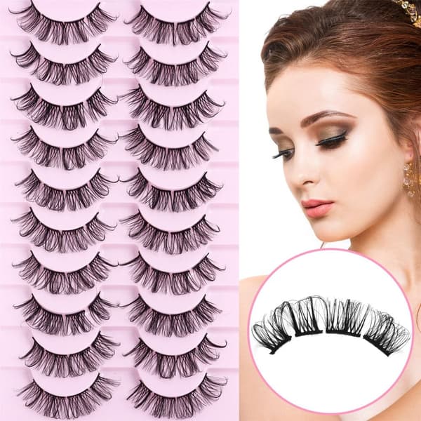 10 paria klusteriripsiä Russian Strip Lashes D02 D02 D02