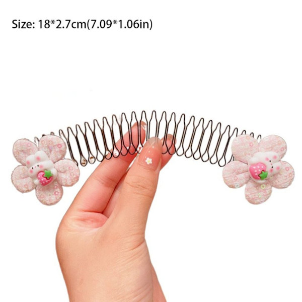 3 kpl Invisible Broken Hair Comb Flower -hiusklipsi 3 3 3