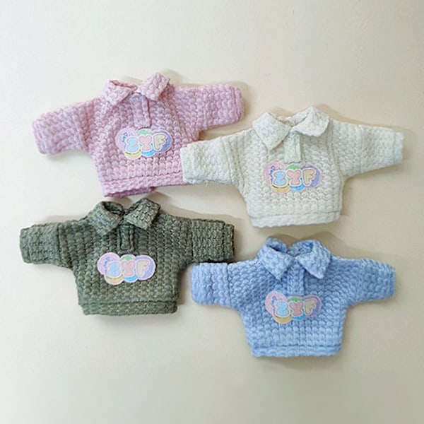 Mini striktrøje 1/12 dukke cardigans BLÅ Blue