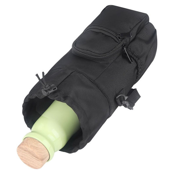 Water Bottle Sling Bag Crossbody Water Bottle Bag SVART Black