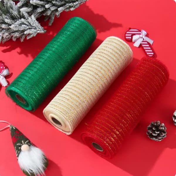 Juletre Mesh Tyll Roll Stoffanheng 10 10 10