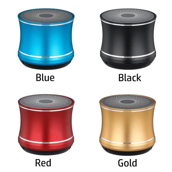 Metallkort Bluetooth -högtalare Mini Subwoofer Bärbar guld
