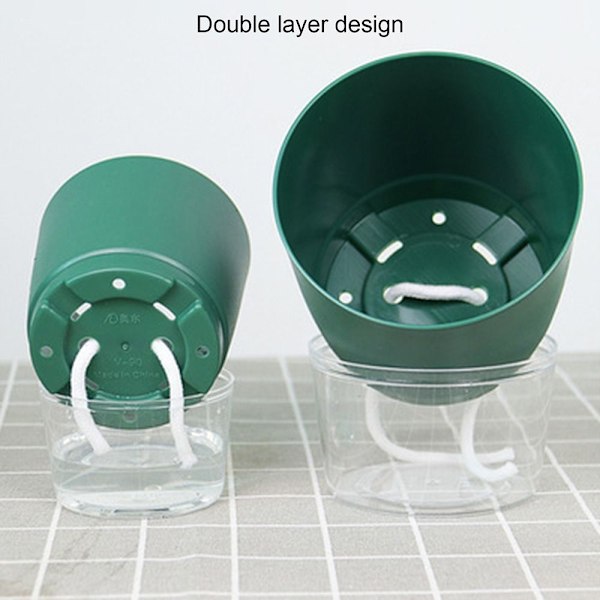 1/2 kpl Itsekastelu kukkaruukku Lazy Kukkaruukku GREEN M Green M