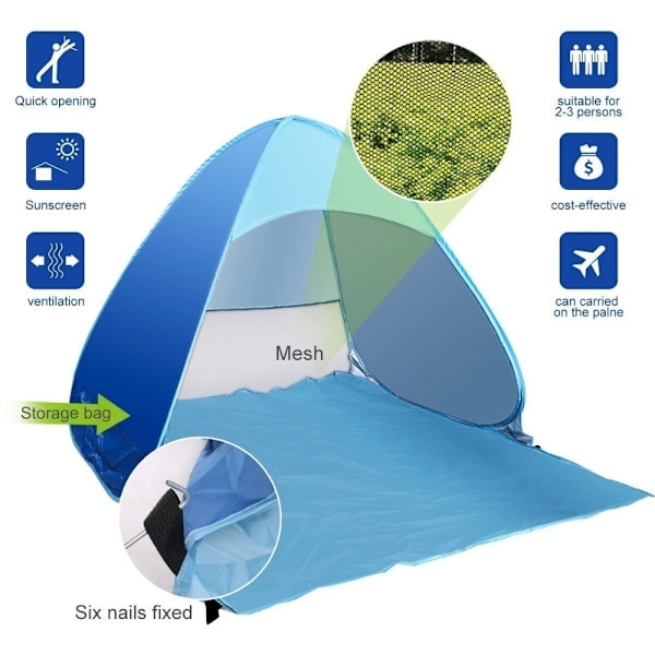 Teltta Shade Beach Teltta TUMMAN SININEN RAITA TUMMAN SININEN RAITA dark blue stripe