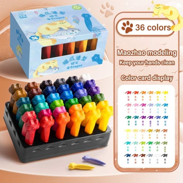 12/24/36 Farver Plastic Crayon Farvet Crayon 36FARVER 36FARVER 36Colors