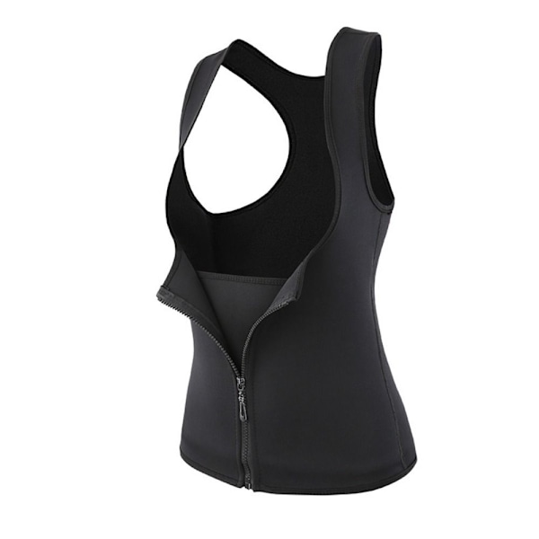 Sweat Sauna Body Shapers Liivi Sweat Workout paita MUSTA-M Black-M