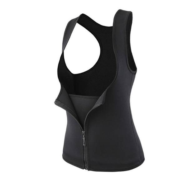 Sweat Sauna Body Shapers Vest Sweat Workout Shirt BLACK-M Black-M