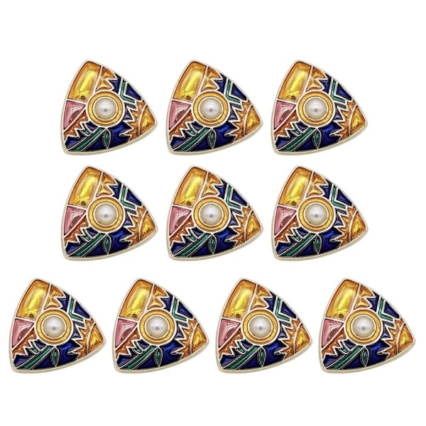 10 stk Metallblomstknapper Rhinestone-knapp C C C