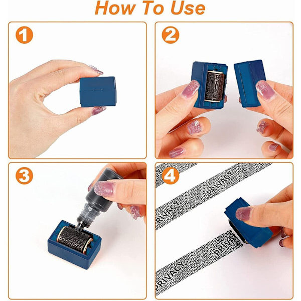 Roller Stamp Security Data Defender MÖRKBLÅ dark blue