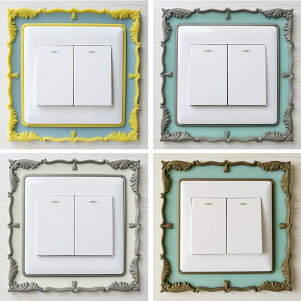 Lysbryterdeksel Surround Socket Ramme GUL yellow