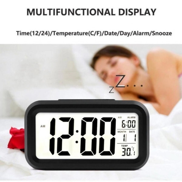 Alarmknapp Klocka Desktopklocka VIT White