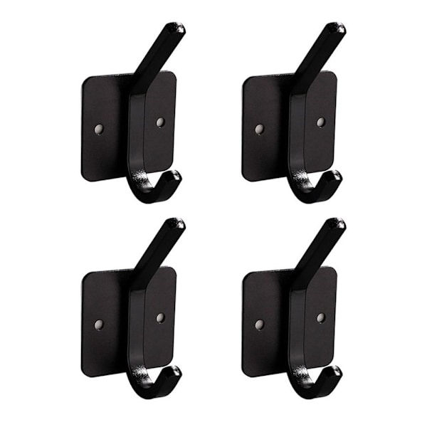 4stk Håndklekrok selvklebende kroker SVART FIRKANT FIRKANT black Square-Square