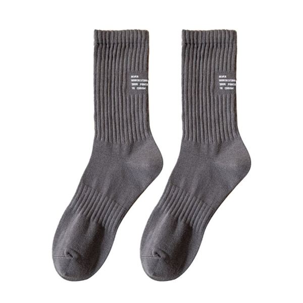 Hanbokstav Långa strumpor Medium Rörstrumpor MÖRKGRÅ dark grey