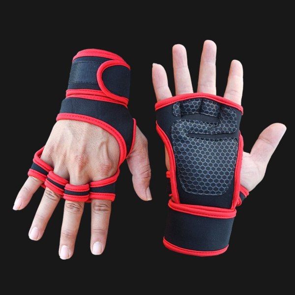 Gym Handskar Handledsträning Fitness RED M Red M