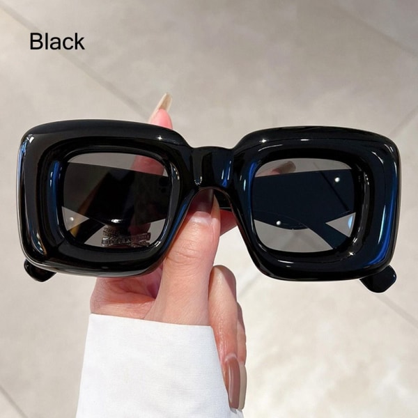 Y2K Solbriller Firkantede Solbriller SORT SORT Black
