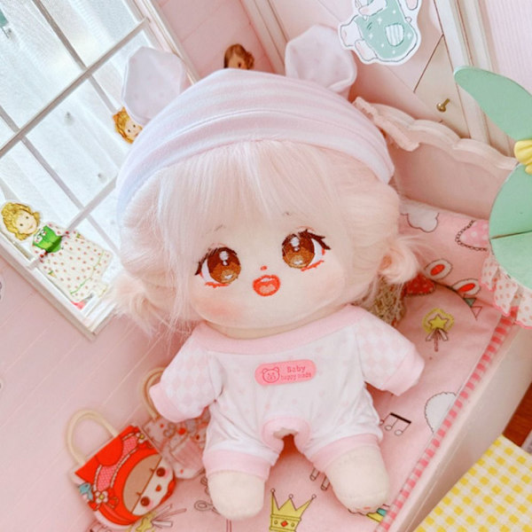 Nya Söta Kläder 20cm Doll Pyjamas BLÅ Blue