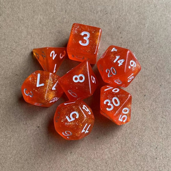 7 st/set DND tärningar Polyhedral tärningar 06 06 06