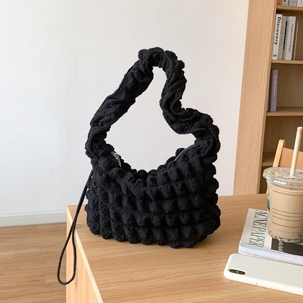 Cloud Bag Plisseret taske SORT Black
