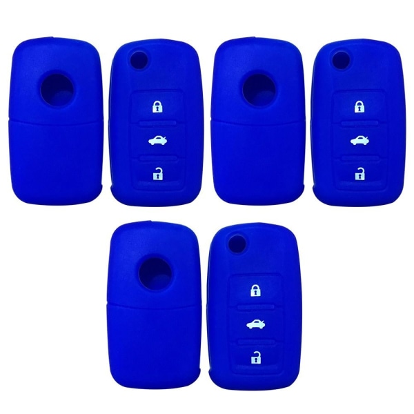 3 kpl auton kaukosäätimen case Auton avaimen suojakuoret TUMMANSINISTÄ Dark Blue