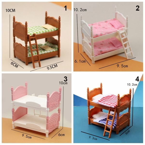 Dukkehus Køjesenge Dobbeltlagsseng 4 4 4