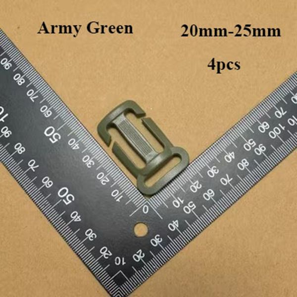 4 kpl Tri Glide Slider Tikkaat Lukitussoljet HARMAA 20MM-25MM Grey 20mm-25mm