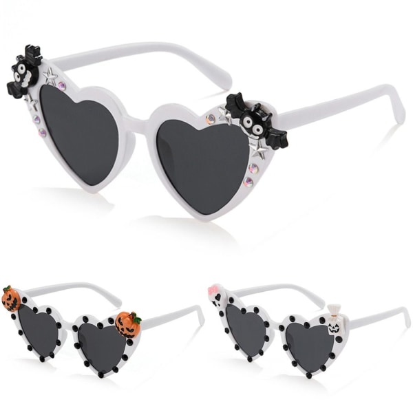 Halloween-glasögon Hjärtformade solglasögon för kvinnor SKULL Skull Candy