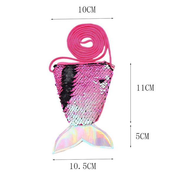 Mermaid Tail Myntpung Nøkler Pose Kortholder SVART&FLERE FARGER Black&Multicolor
