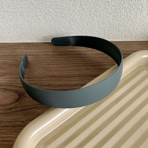 2 STK Bredt Hodebånd Solid Hårbånd GRÅ grey