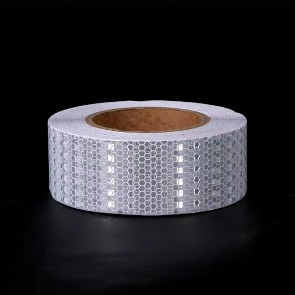Reflektortejp Silver & White Stripe Säkerhetsmärkningstejp