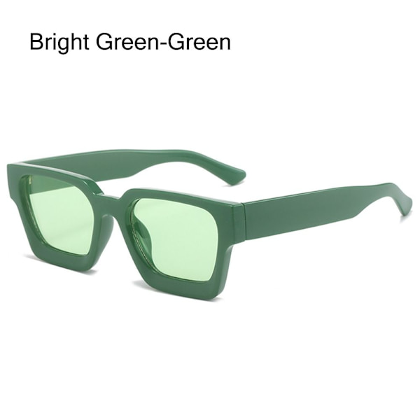 Tykke Firkantede Solbriller Rektangelskærme LYS GRØN-GRØN Bright Green-Green