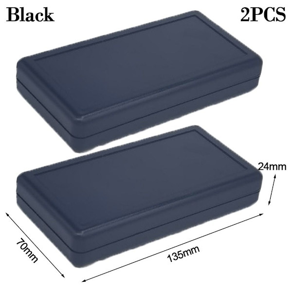 1/2kpl elektroninen projektilaatikko vedenpitävä cover Project MUSTA Black 2pcs-2pcs