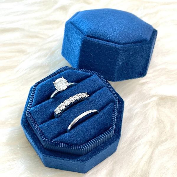 Velvet smykkeskrin Ring opbevaringsboks C C C
