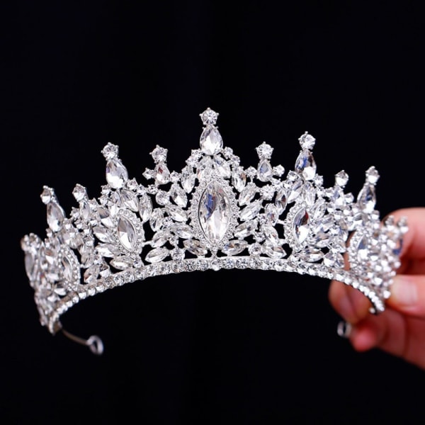 Big Rhinestone Crown Brude Tiaras Rhinestone Crown