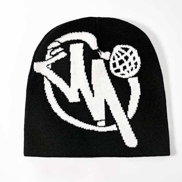 Hip Hop Cap Strikkede Huer SORT&HVID black&white