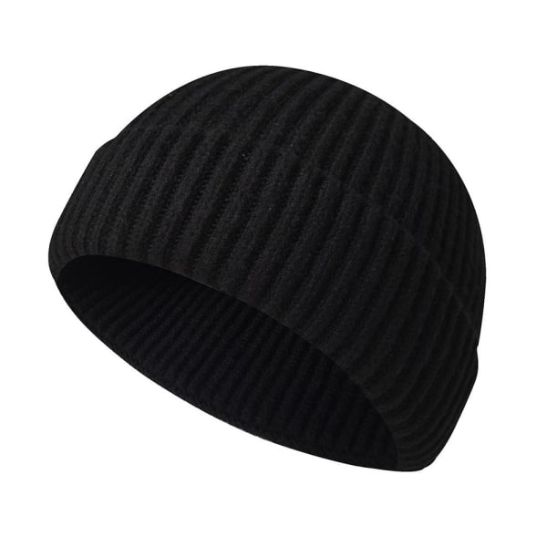 Cuff Beanie Knit Hat SORT SORT Black