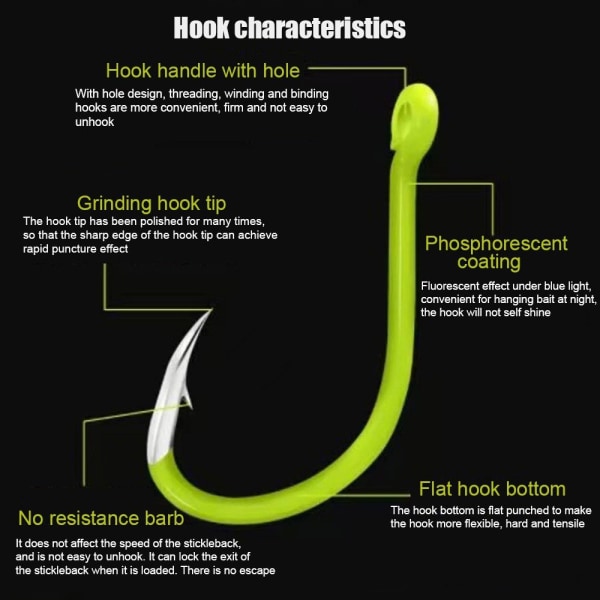 100 st Fishhooks Fighting Hook 13 13 13