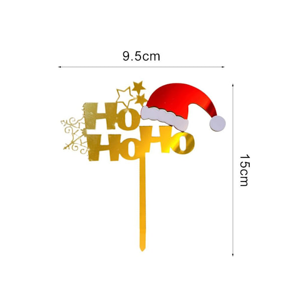 5 kpl Akryyli Merry Christmas Tree Cake Topper C