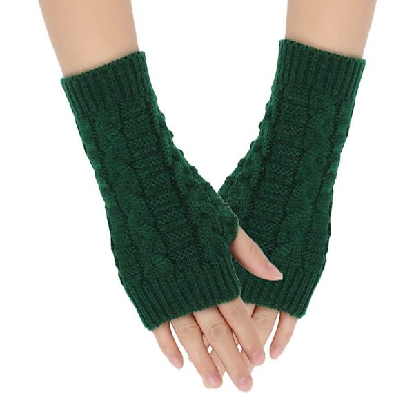 Rannevarsi Rukkaset Fingerless Naisten Käsineet TUMMAVIHREÄ TUMMAVIHREÄ Dark Green