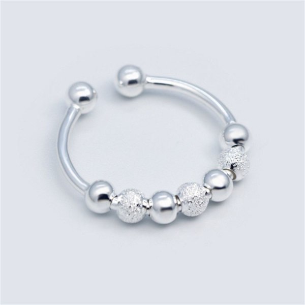 Fidget Beads Ringar Ångest Ring SILVER silver