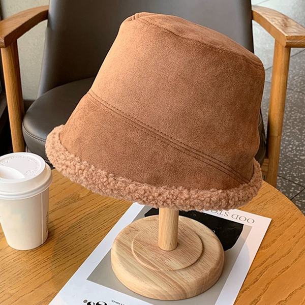 Plysj bøttehatt Fisherman Cap BEIGE Beige