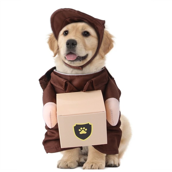Pet Courier Costume Dress Up Standing Outfit L L
