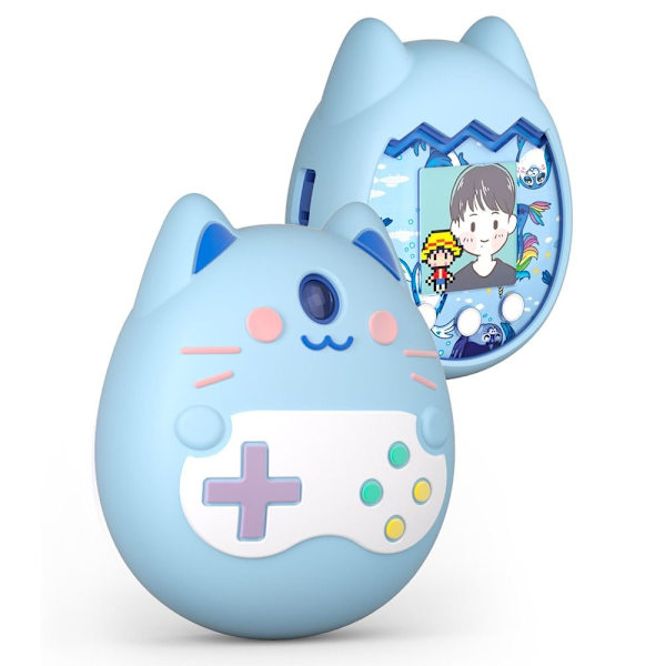 Virtuellt elektroniskt case Spelmaskinskydd för Tamagotchi Pix blue