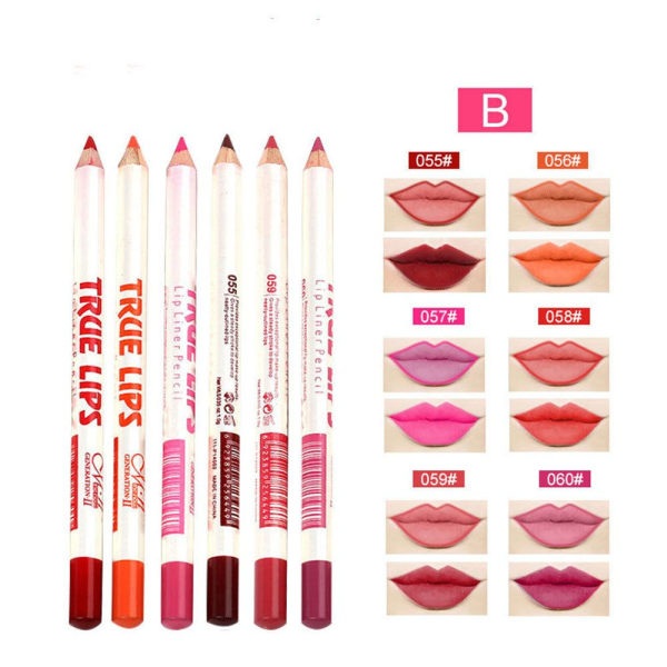 6 st/ Set Lip Liner Contour Lipstick Pencil Lipstick