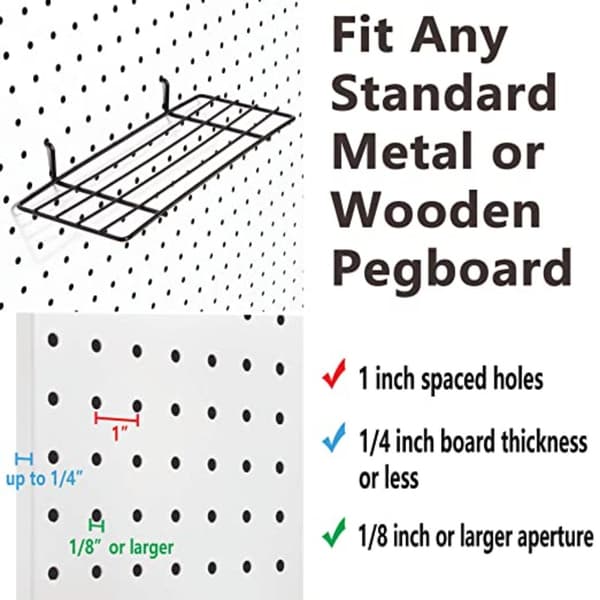 1/5 kpl Pegboard-koukut, rautaritilä 5kpl 5pcs