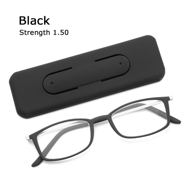 Anti-blå ljusglasögon Läsglasögon SVART STYRKE 1,50 black Strength 1.50