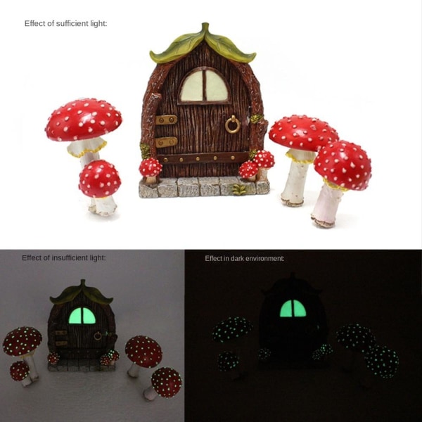 Miniatyr Fairy Gnome Fairy Door Vinduer Dørfigurer