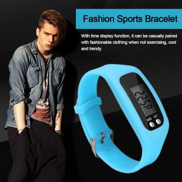 Armbandsur Stegräknare Smart Armband LJUST BLÅ light blue