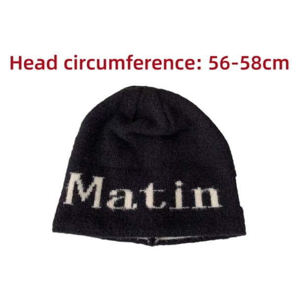 Cap Neulottu hattu MUSTA black